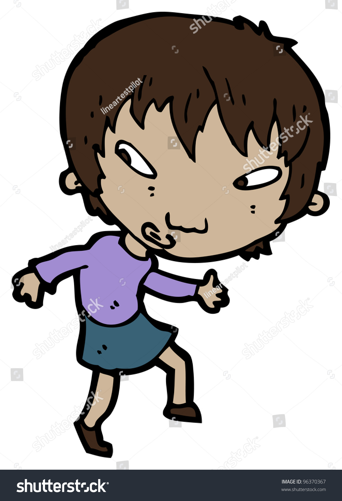 cautiously clipart of children