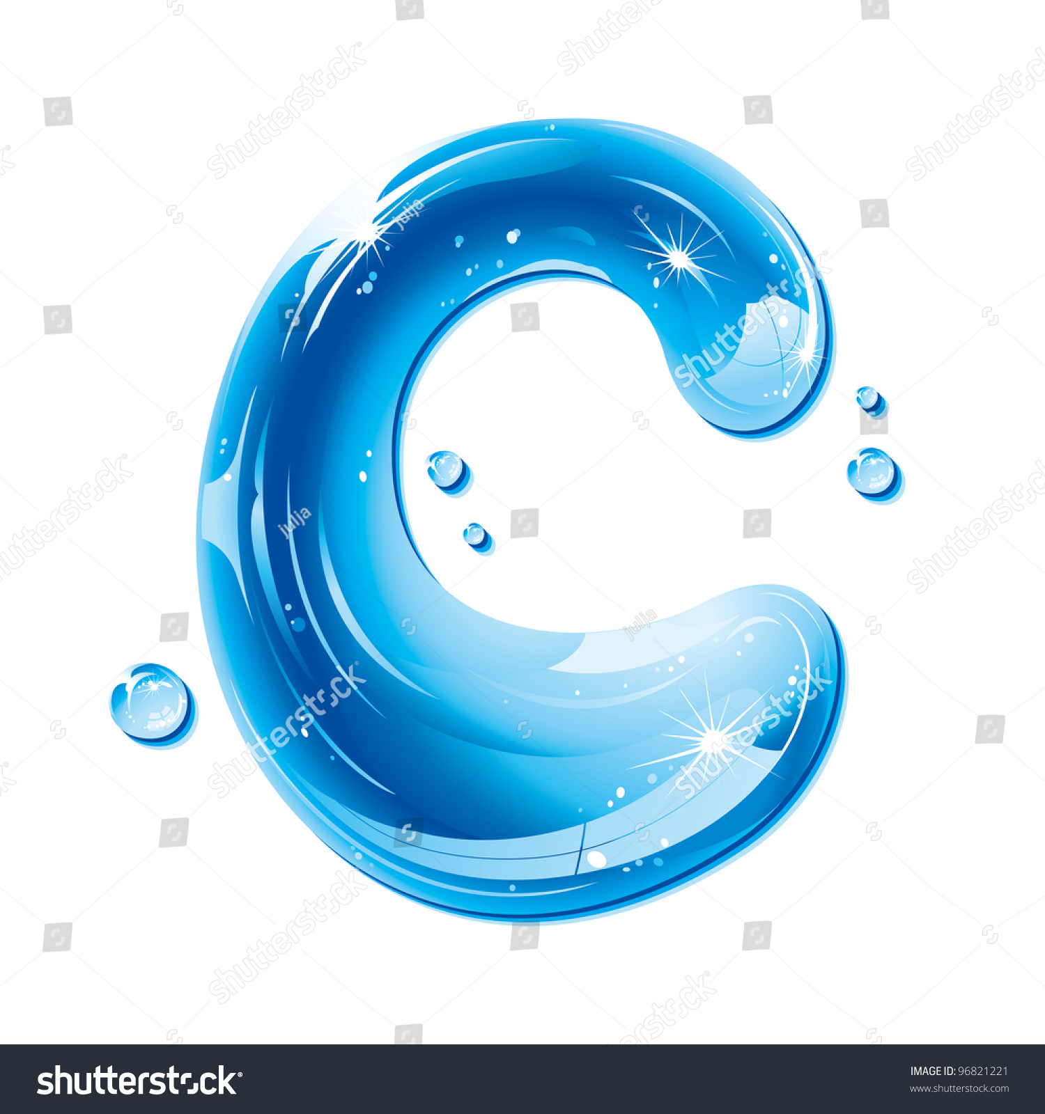 Abc Water Letter Capital C Liquid 스톡 일러스트 96821221 Shutterstock