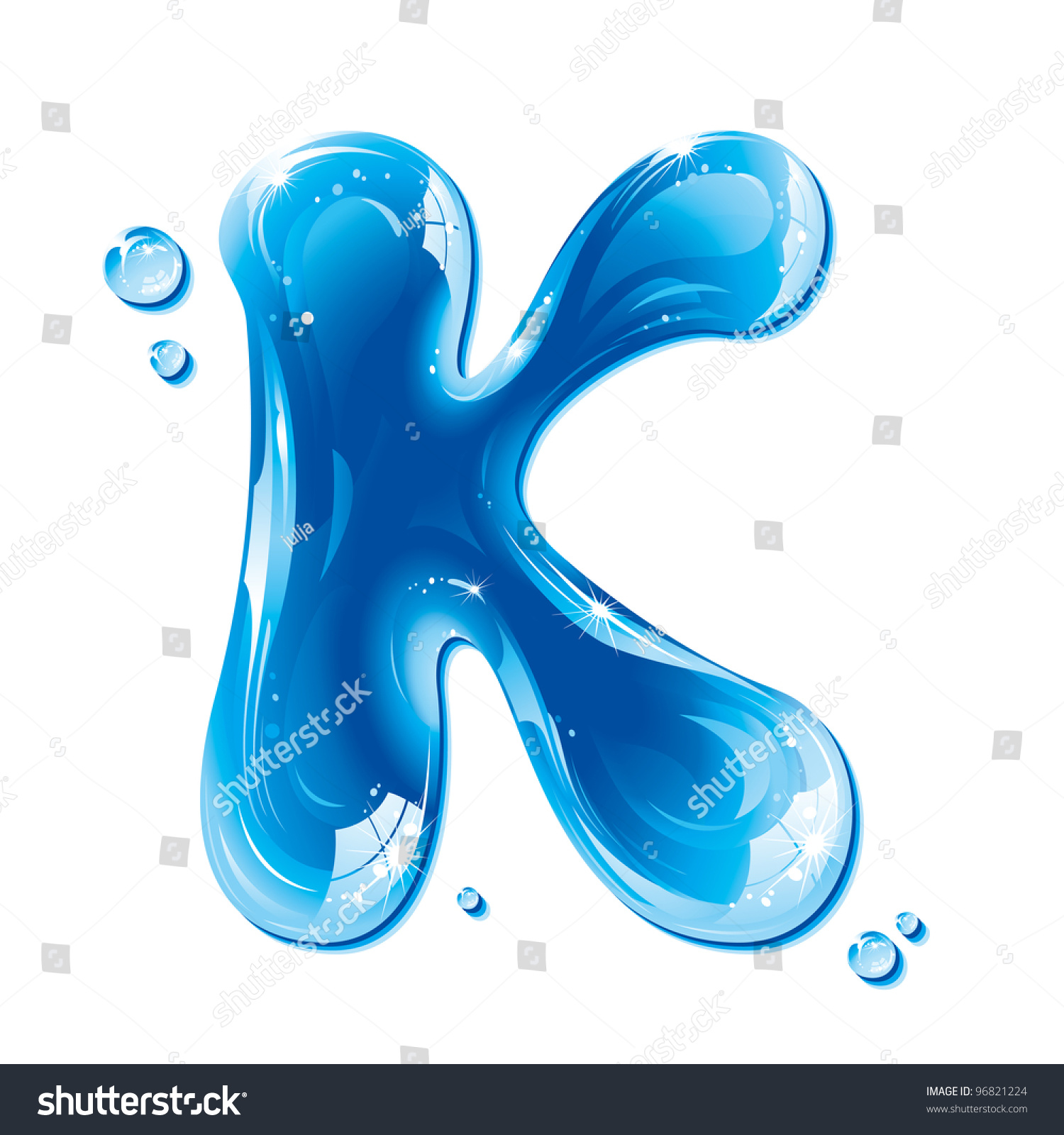 Abc Water Letter Capital K Liquid 스톡 일러스트 96821224 Shutterstock