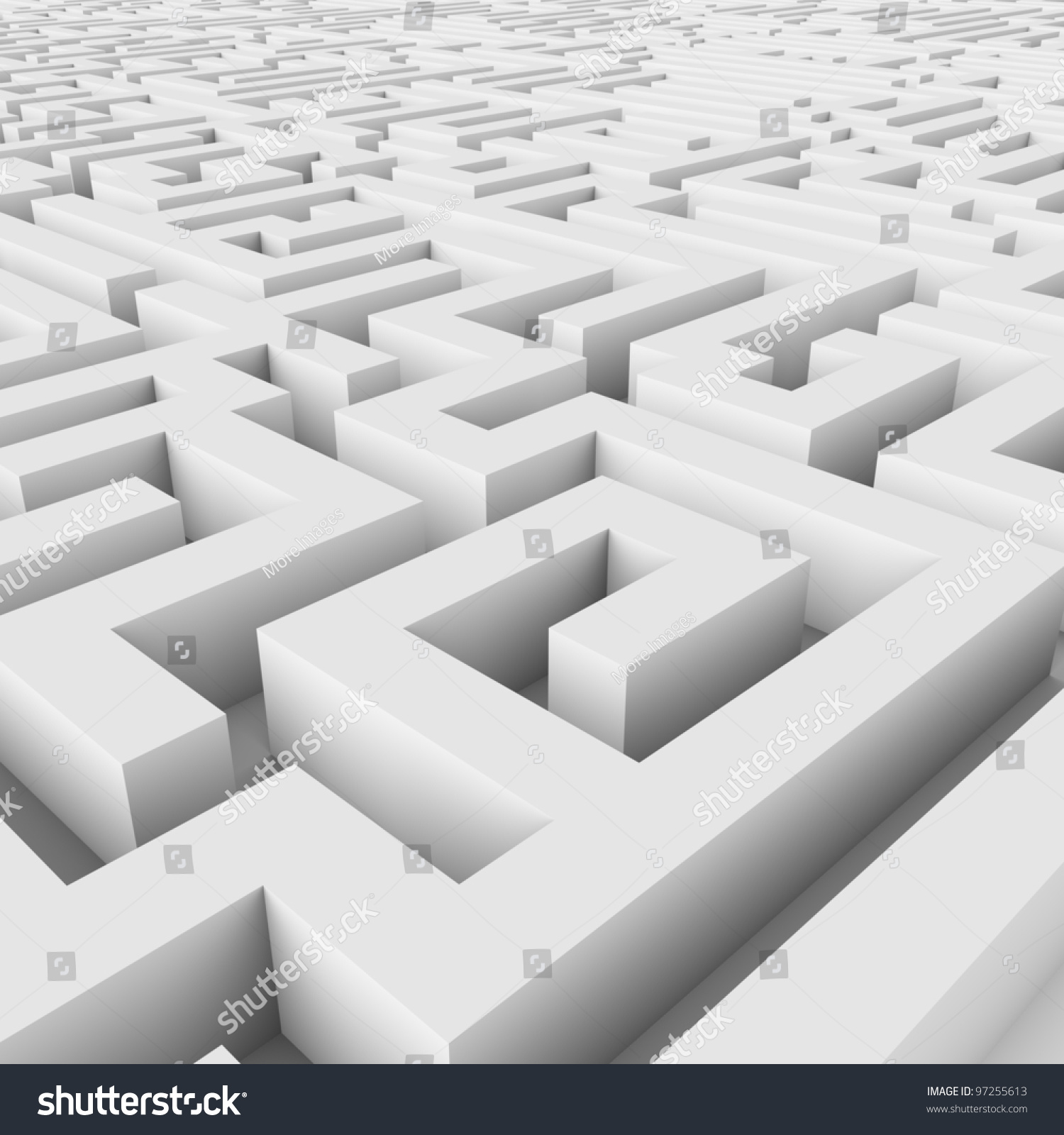 Endless Maze 3d Render Stock Illustration 97255613 | Shutterstock