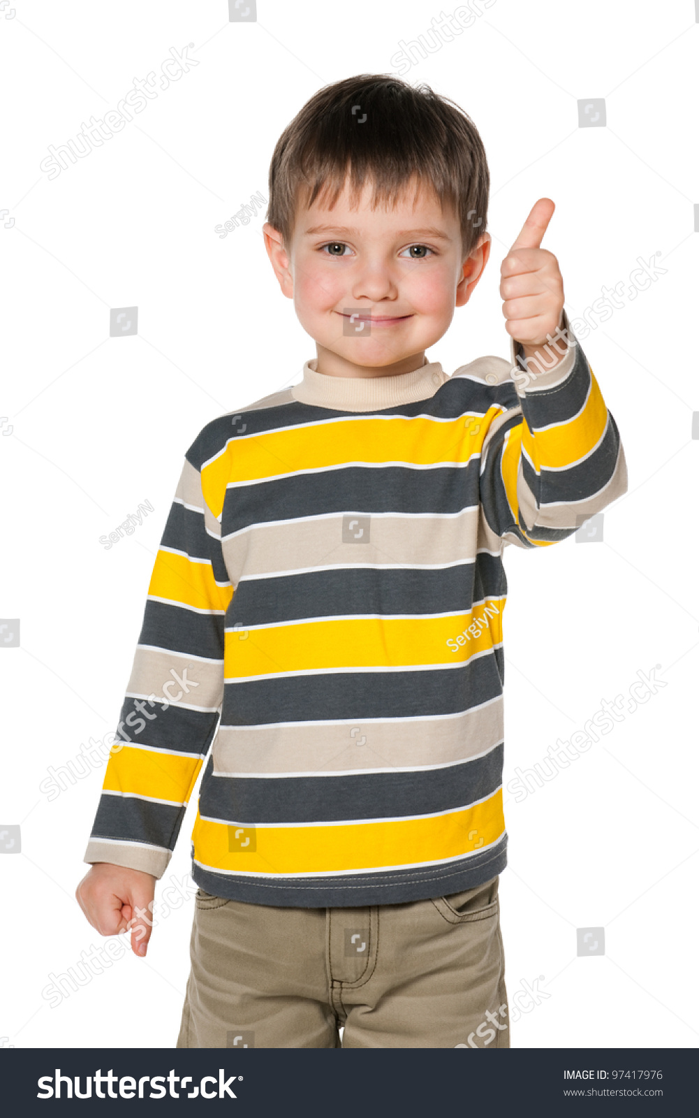 Portrait Smiling Little Boy Holding His Stock Photo 97417976 | Shutterstock