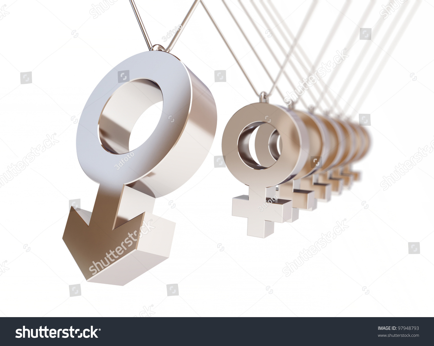 Male Sex Symbol Newtons Cradle Stock Illustration 97948793 Shutterstock 9972