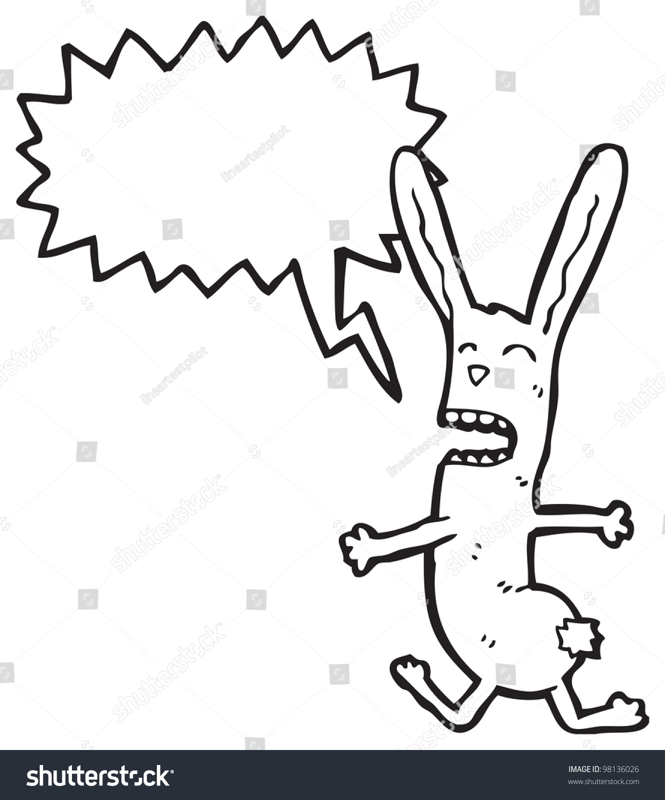 Crazy Rabbit Cartoon Stock Illustration 98136026 Shutterstock