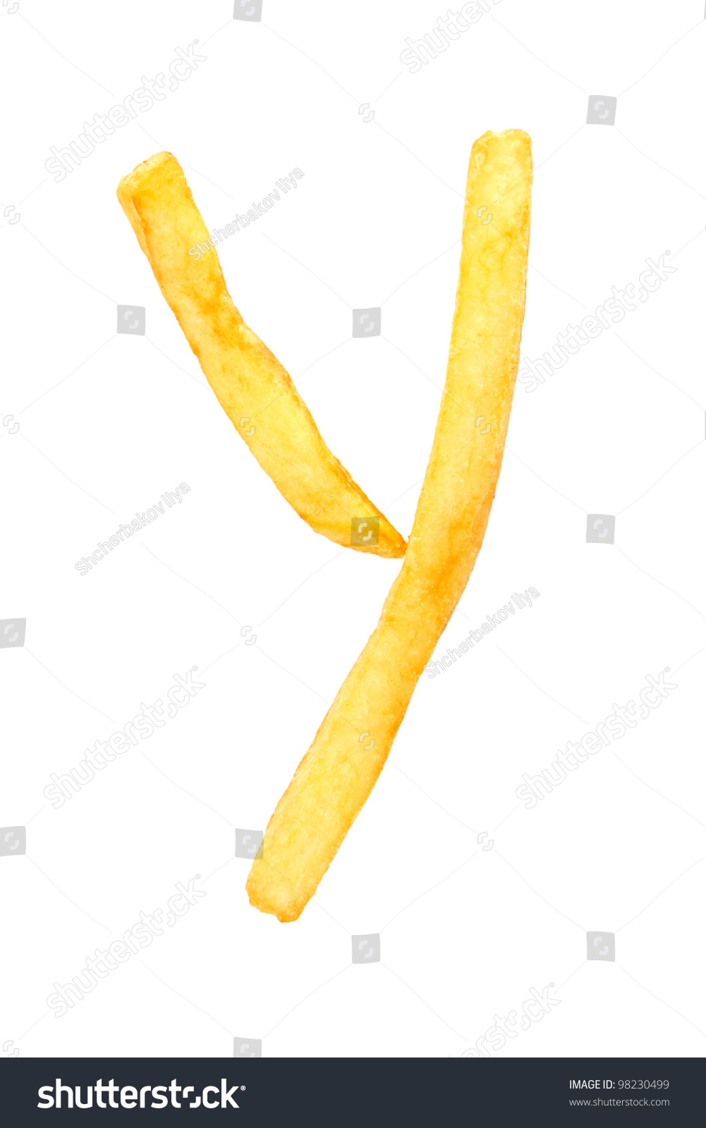 Alphabet Letter Y French Fries On Stock Photo 98230499 Shutterstock