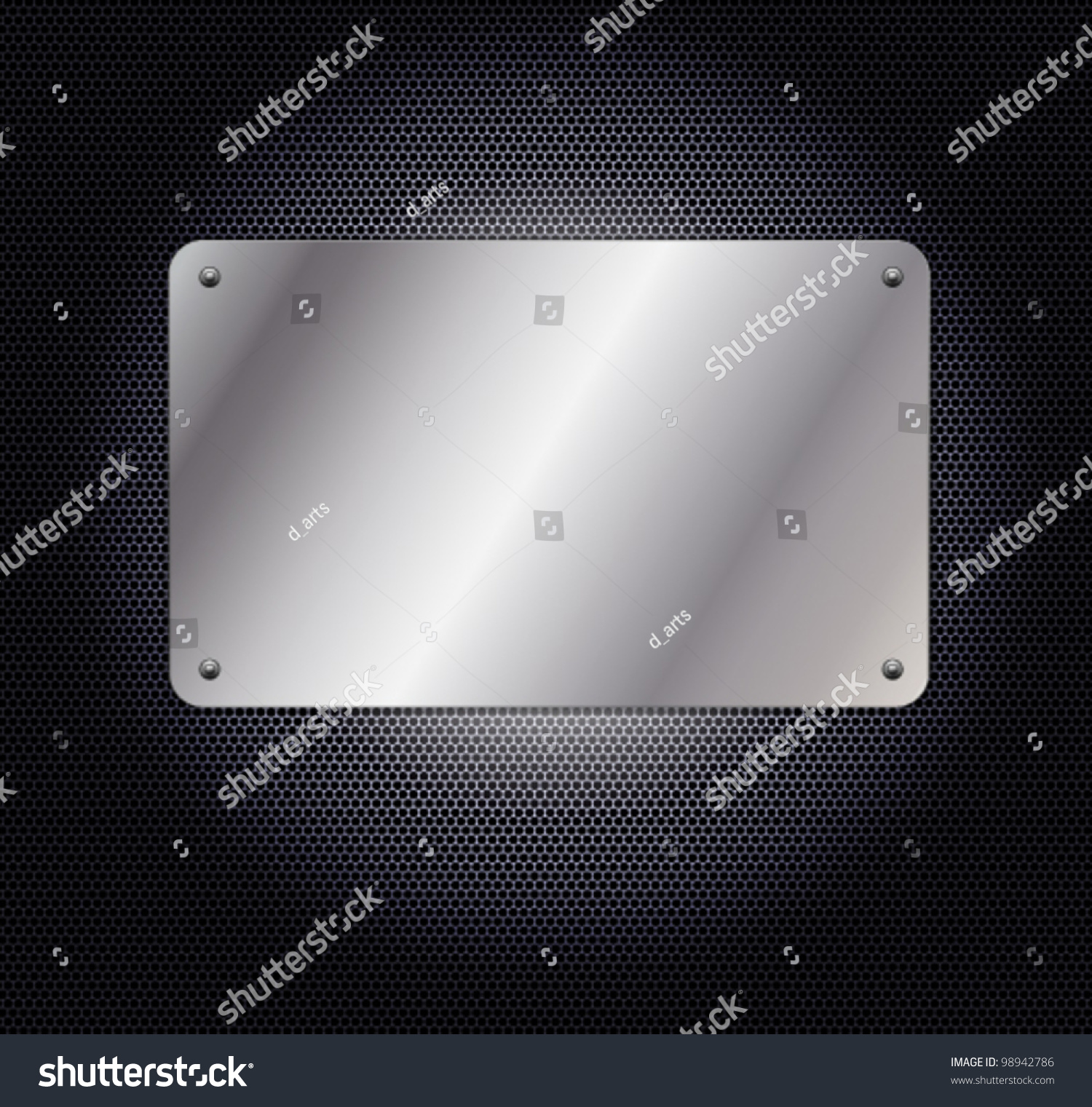 Metallic Grid Background Plate Stock Vector (Royalty Free) 98942786 ...