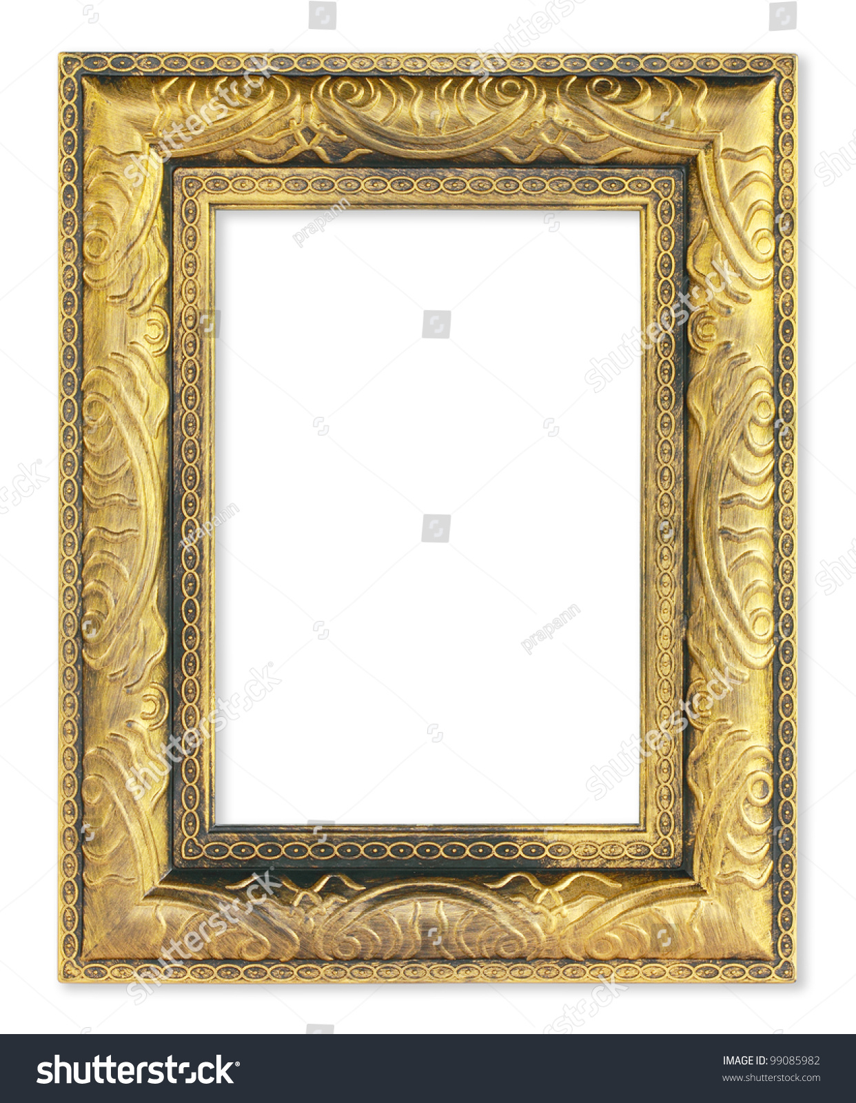 Gold Frame On White Background Stock Photo 99085982 | Shutterstock