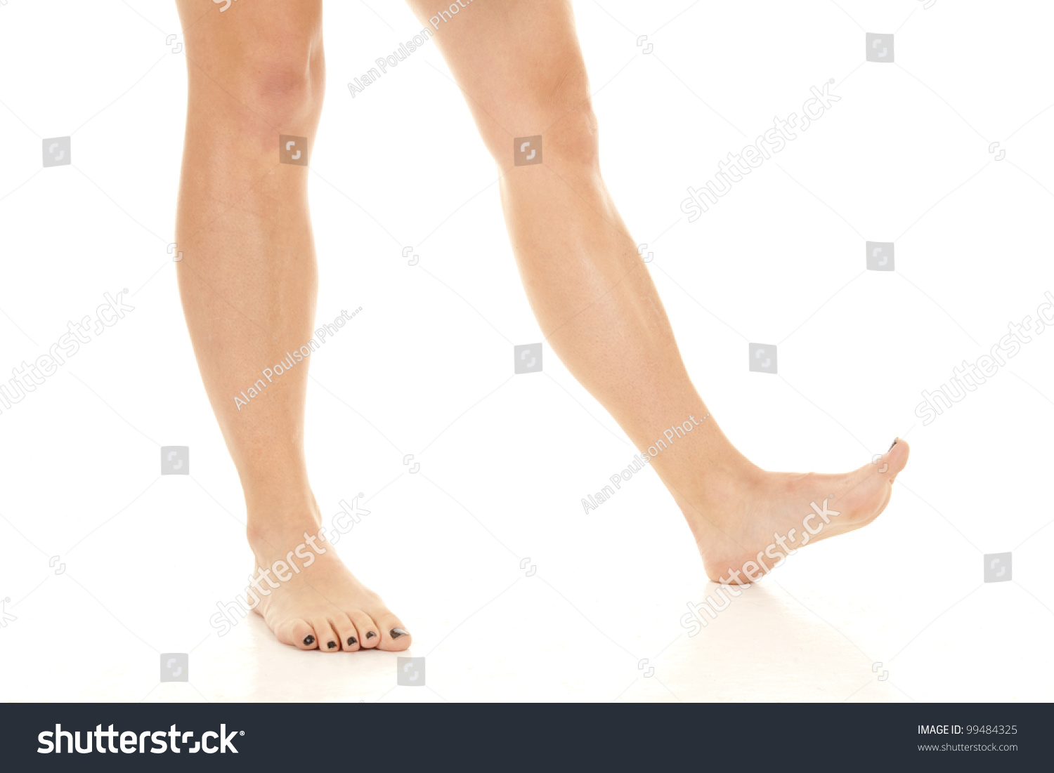 Womans Legs Standing Walking On Floor Foto De Stock Shutterstock