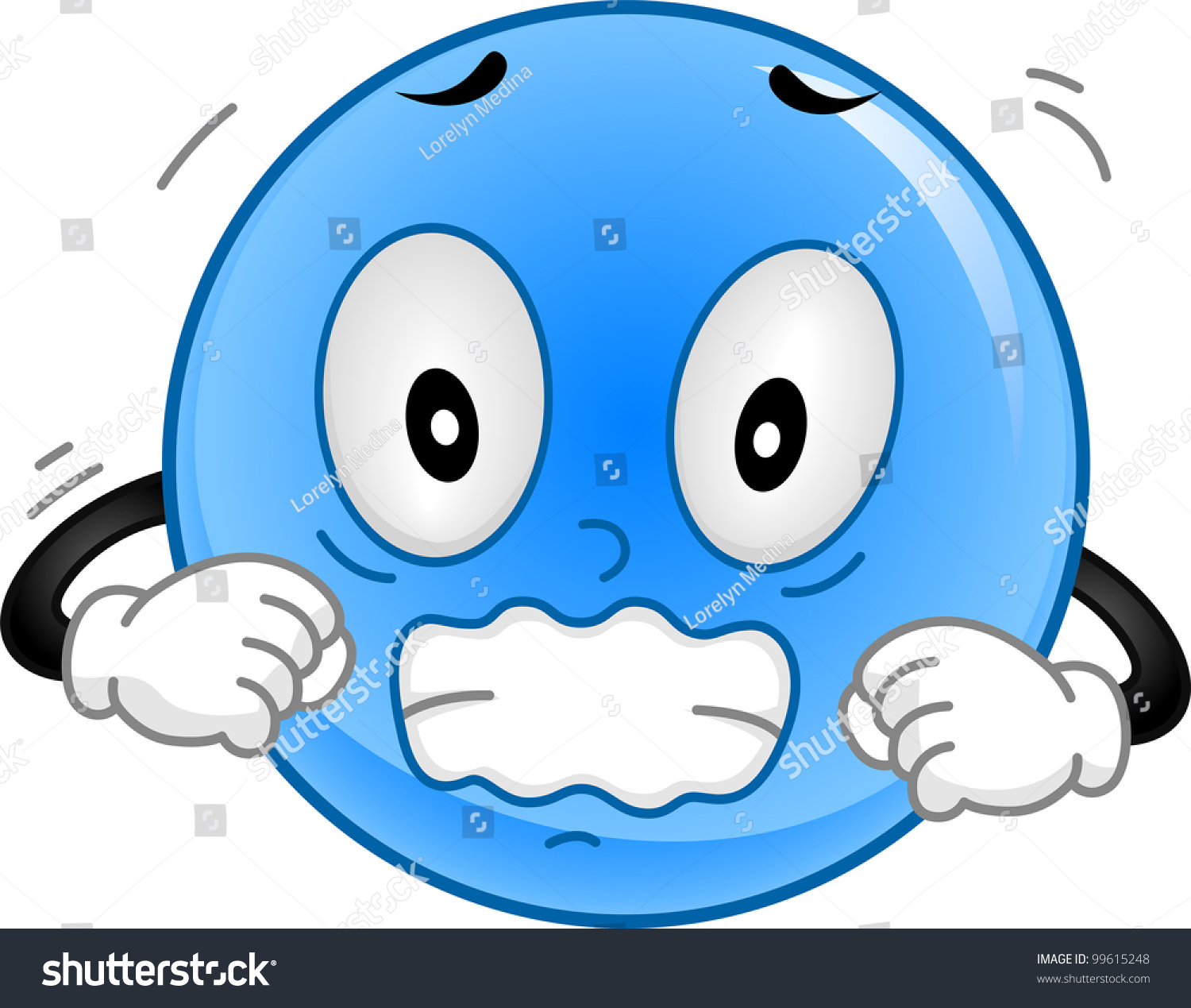 Illustration Shivering Smiley Stock Vector (Royalty Free) 99615248 Shutters...