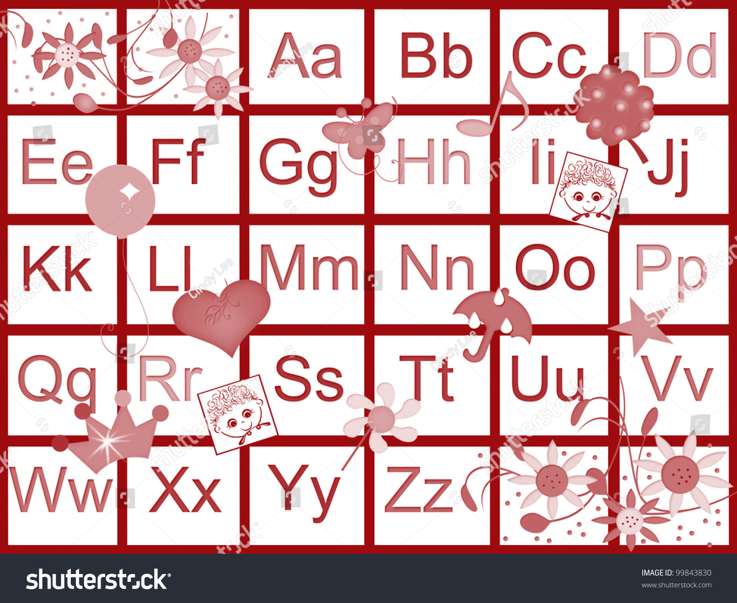 Alphabet Chart Stock Illustration 99843830 | Shutterstock