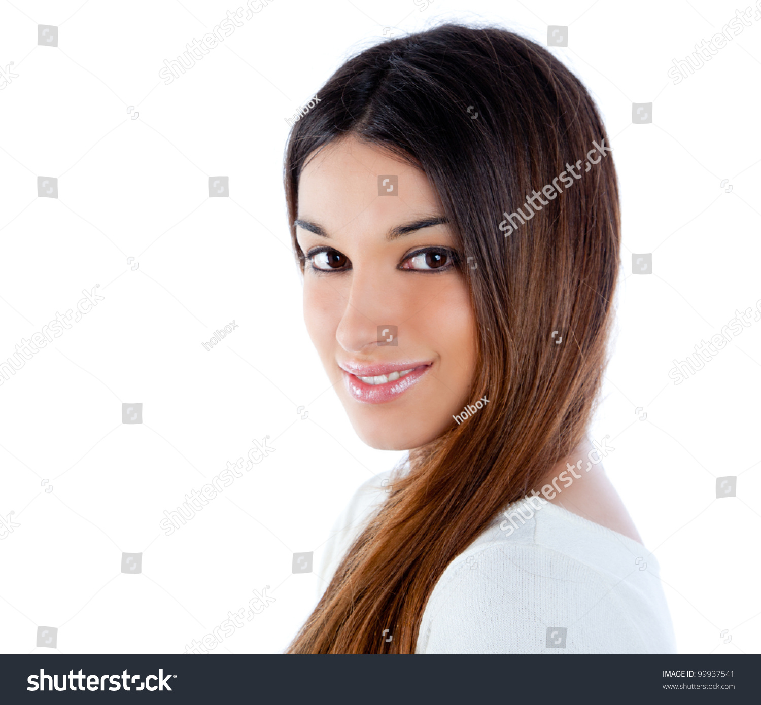 Asian Brunette Indian Woman Long Hair库存照片99937541 Shutterstock 1673