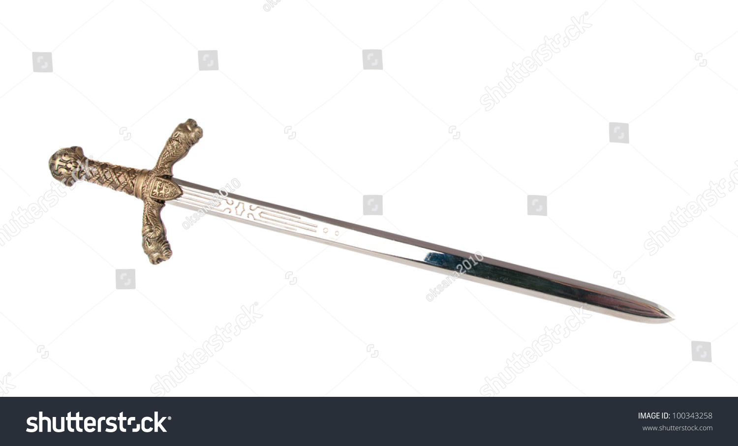 sword isolated on white background - Royalty Free Stock Photo 100343258 ...