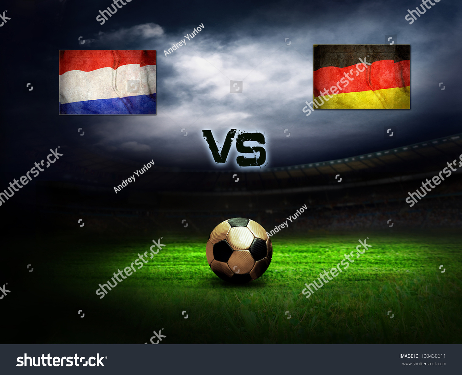 Friendly soccer match between Germany and Holland #100430611
