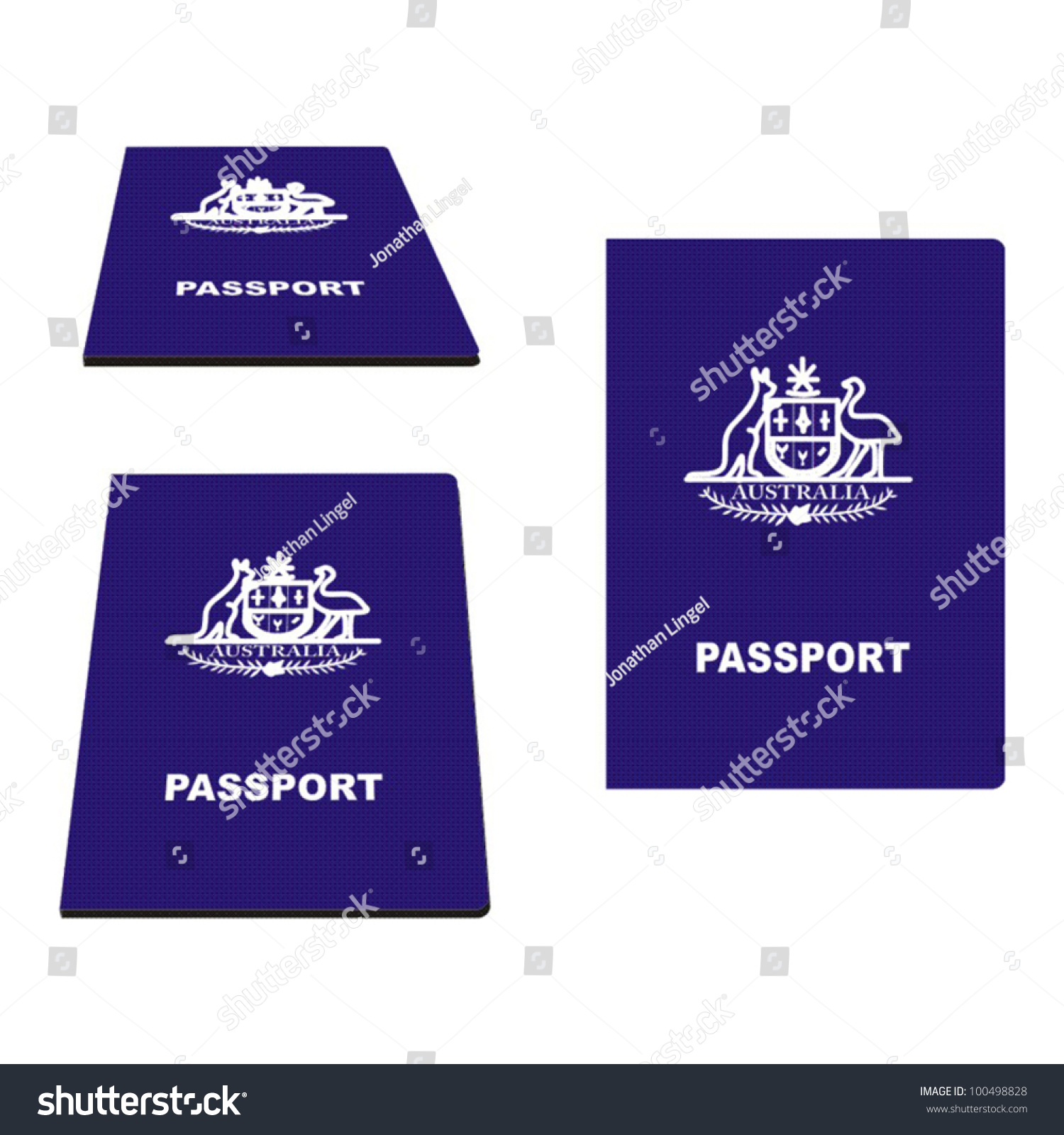 Australian Passport Vector Illustration Royalty Free Stock Vector 100498828 2702