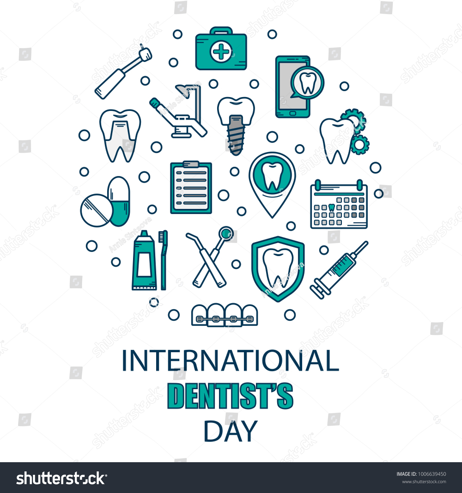 World Dentist Day Campaign Vector Illustration. Royalty Free Stock