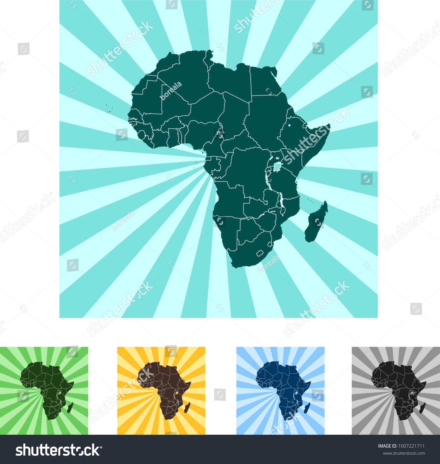 Map Of Africa Royalty Free Stock Vector 1007221711 8501