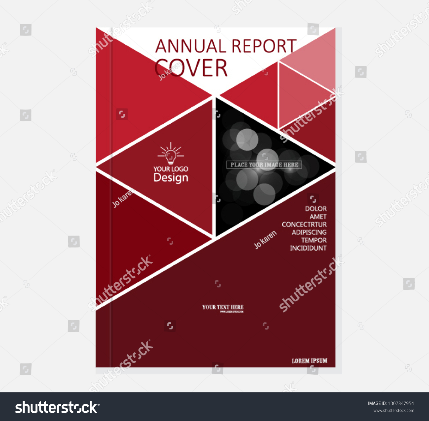 Annual Business Report Cover Template Booklet Royalty Free Stock Vector 1007347954 7090