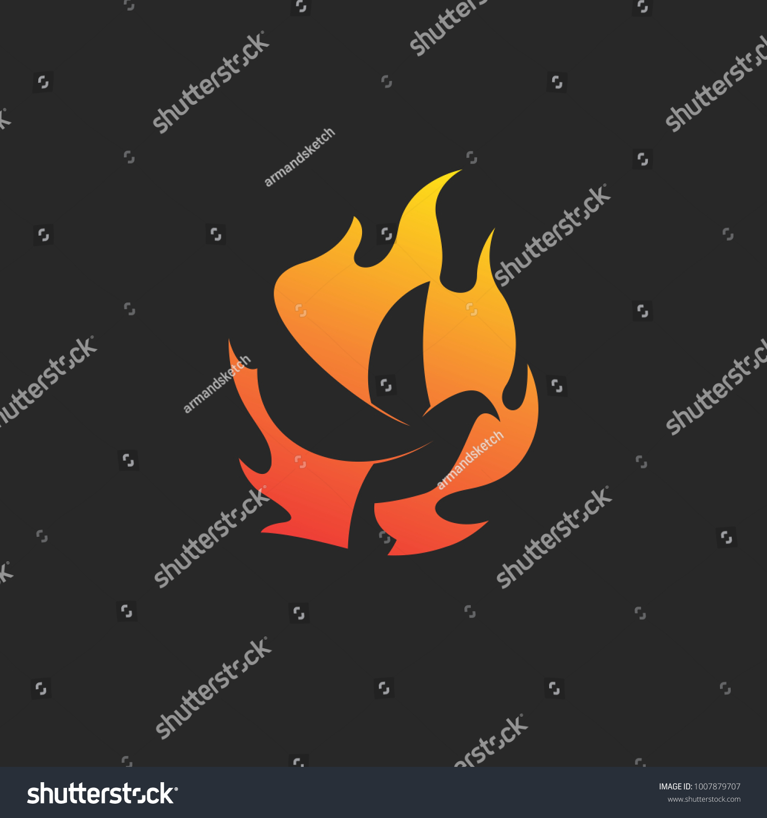 Fire Dove Logo - Royalty Free Stock Vector 1007879707 - Avopix.com