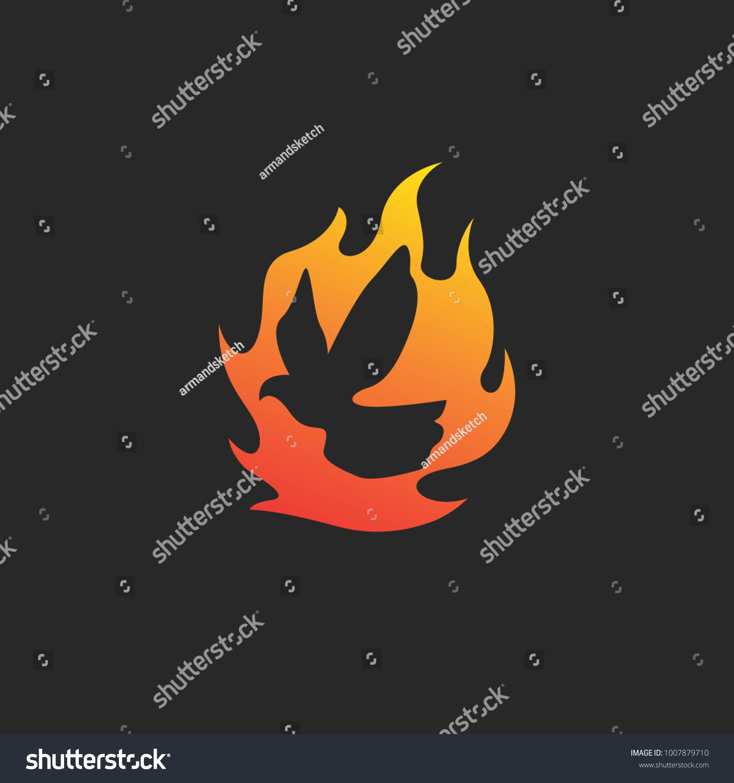 fire dove logo - Royalty Free Stock Vector 1007879710 - Avopix.com