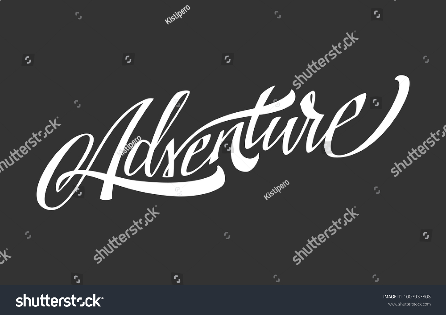 Adventure. Vector Lettering - Royalty Free Stock Vector 1007937808 ...