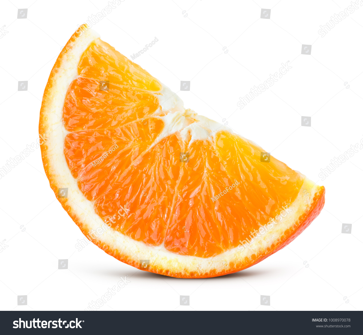 Orange fruit isolate. Orange slice. With clipping path. Perfect not AI orange fruit, true photo. #1008970078