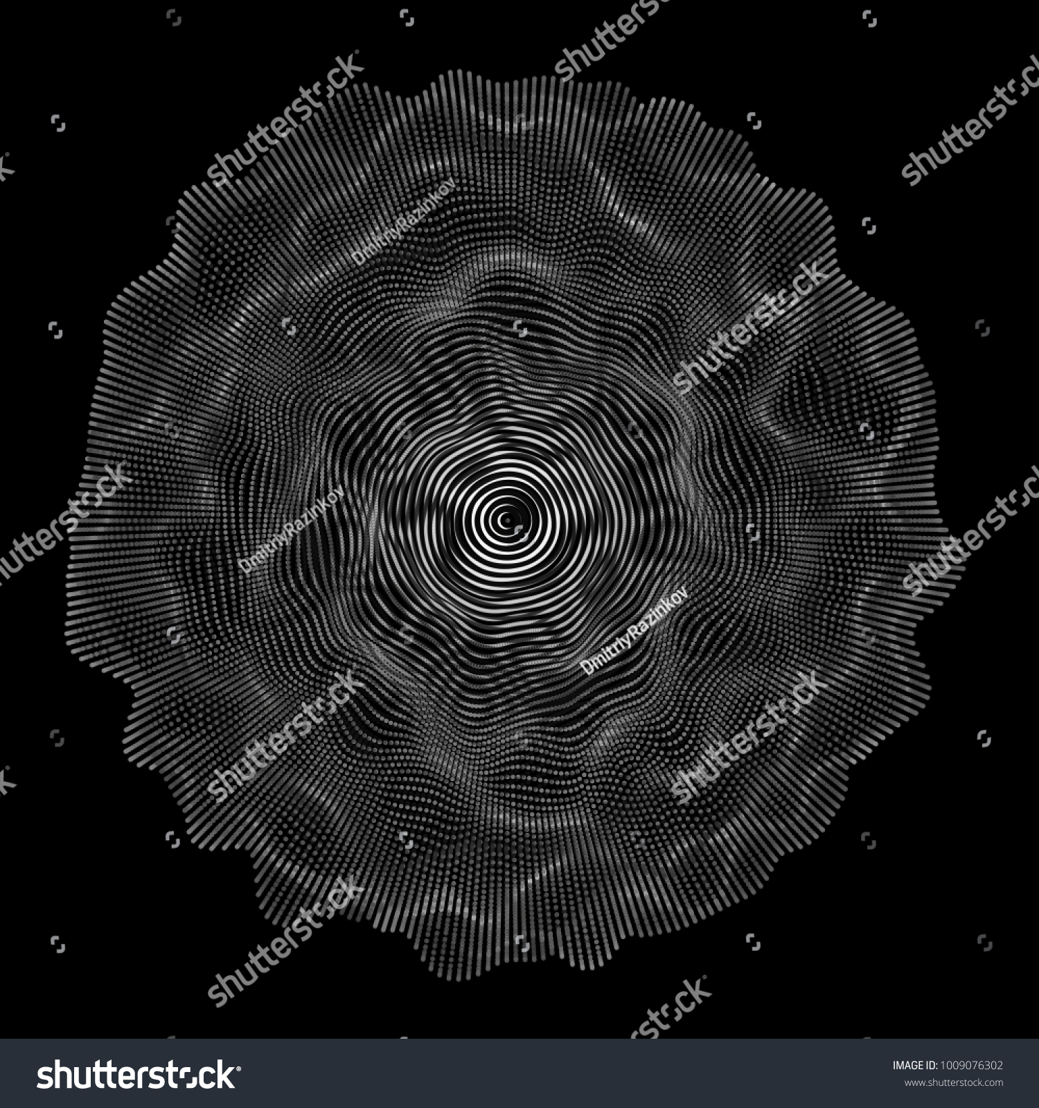 Vector Music background. Big Data Particle Flow Visualisation. Science infographic futuristic illustration. Sound wave. Sound visualization #1009076302