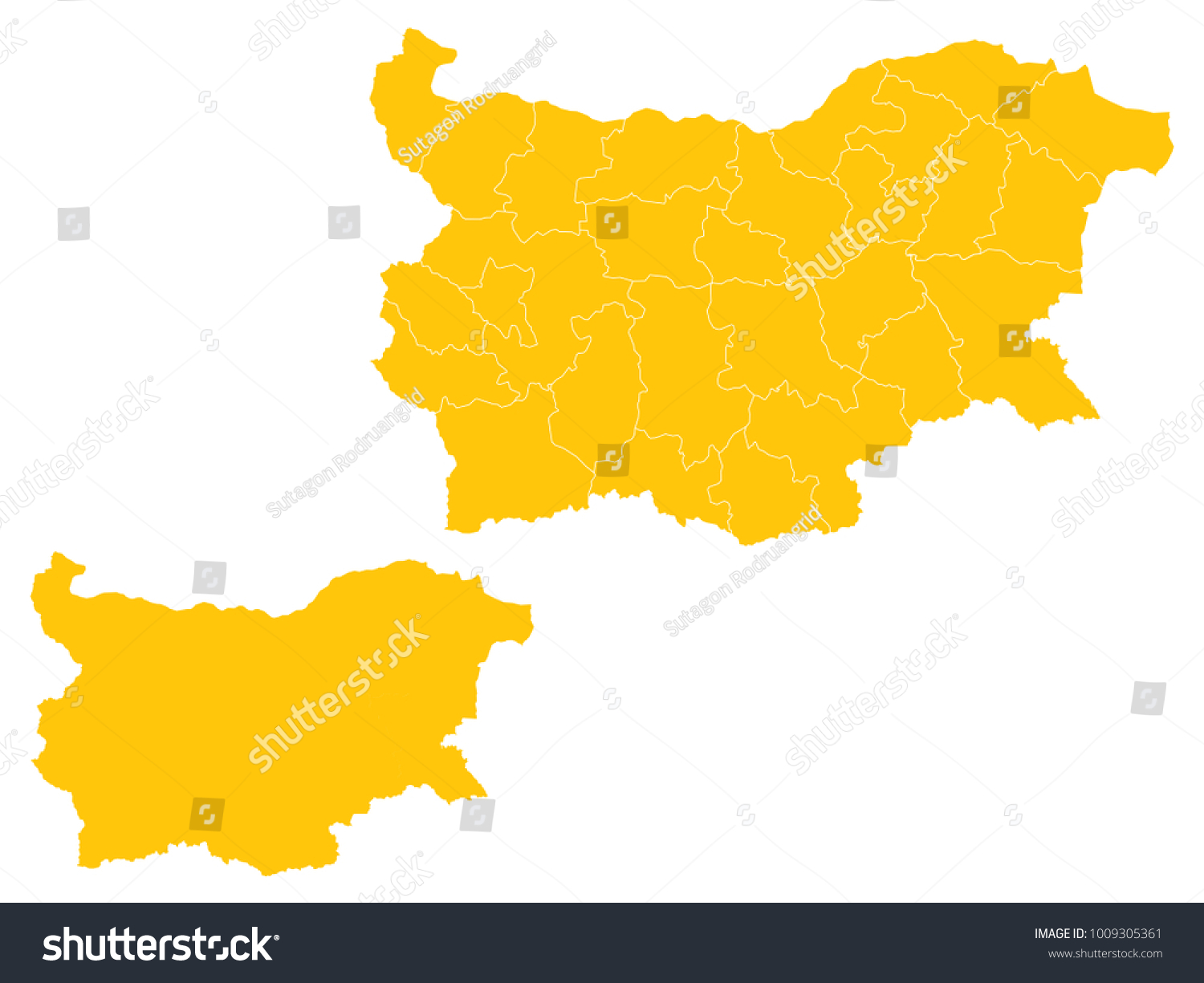 Couple Set Map,Yellow Map of Bulgaria,Vector - Royalty Free Stock ...