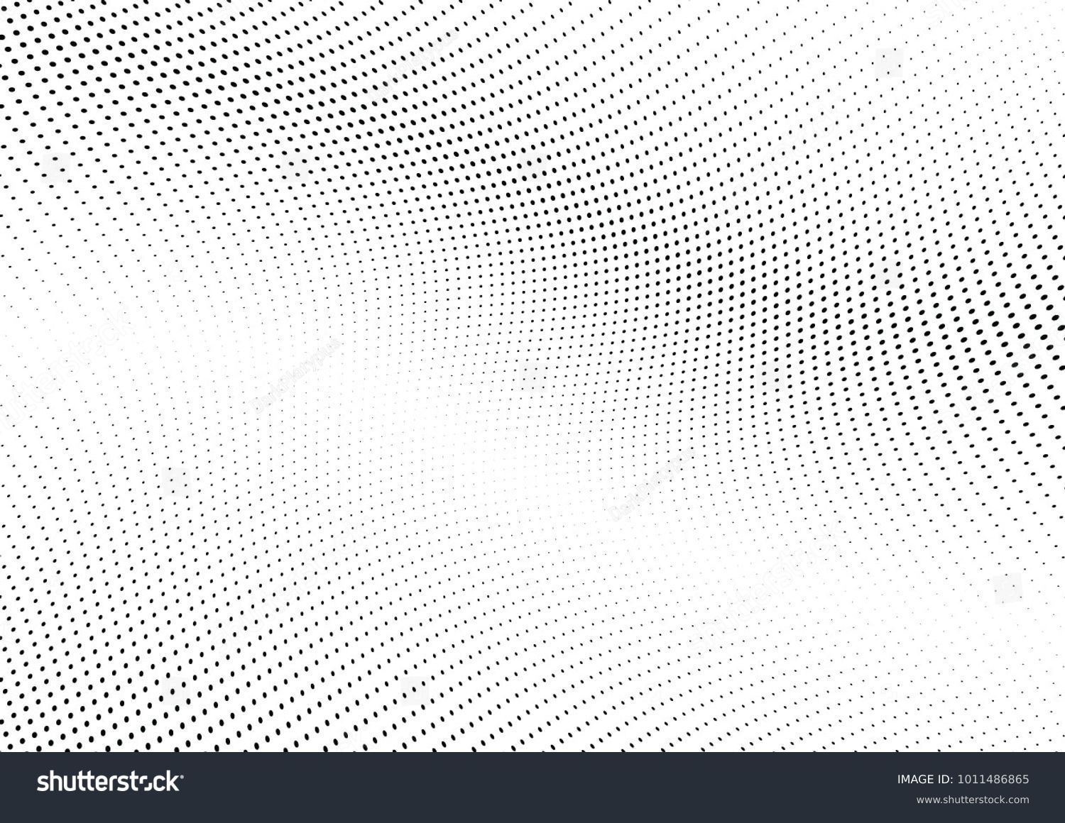 Abstract halftone wave dotted background. Futuristic twisted grunge pattern, dot, circles.  Vector modern optical pop art texture for posters, business cards, cover, labels mock-up, stickers layout #1011486865