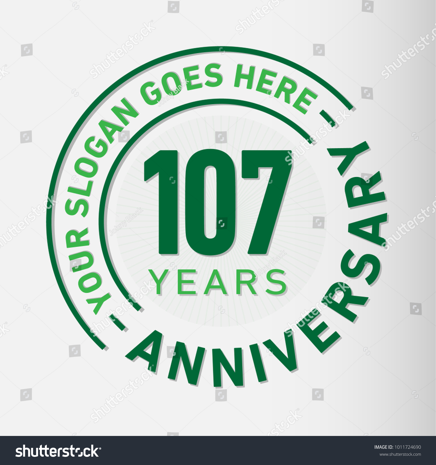 107 Years Anniversary Logo Template. Vector And - Royalty Free Stock ...