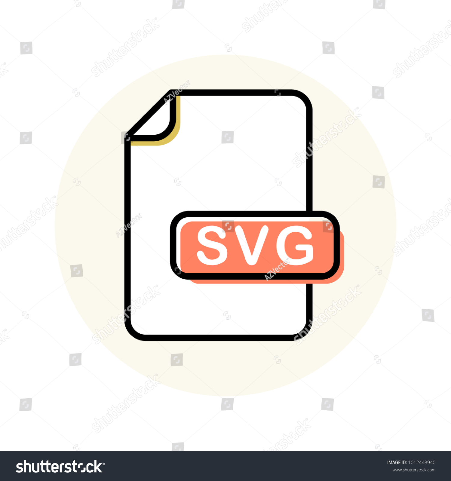 SVG file format, extension color line icon. - Royalty Free Stock Vector ...