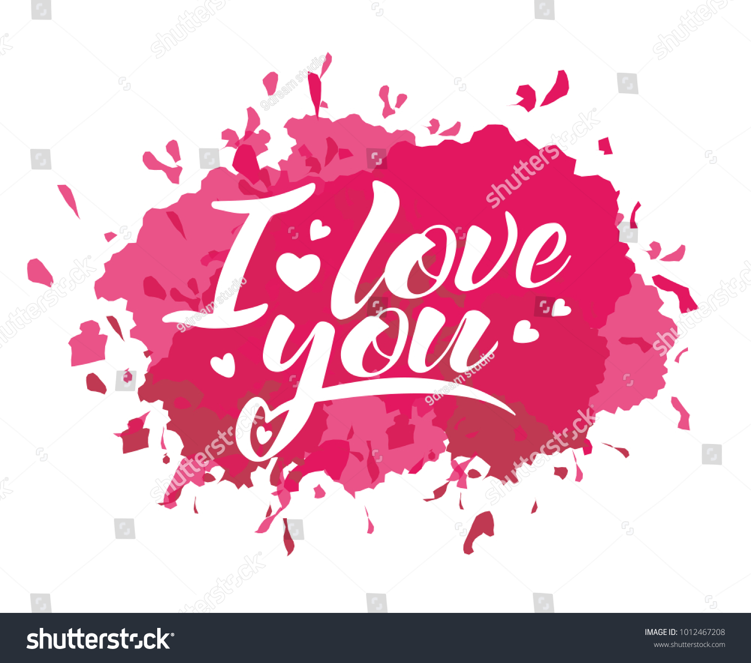 Words I Love You, Vector Lettering, Handwritten - Royalty Free Stock ...