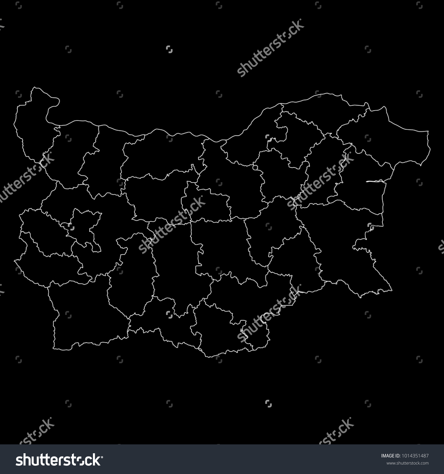 High detailed vector map with counties/regions - Royalty Free Stock ...