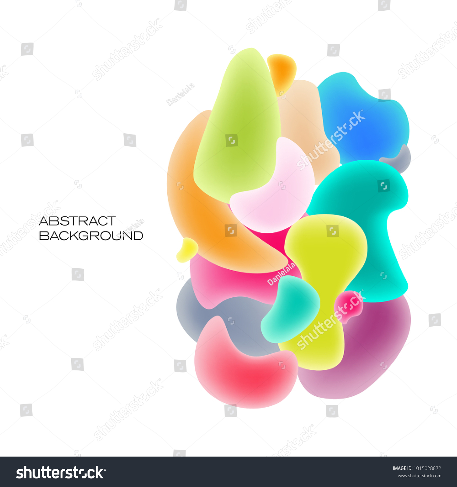 Fluid colorful bubbles. Abstract background #1015028872