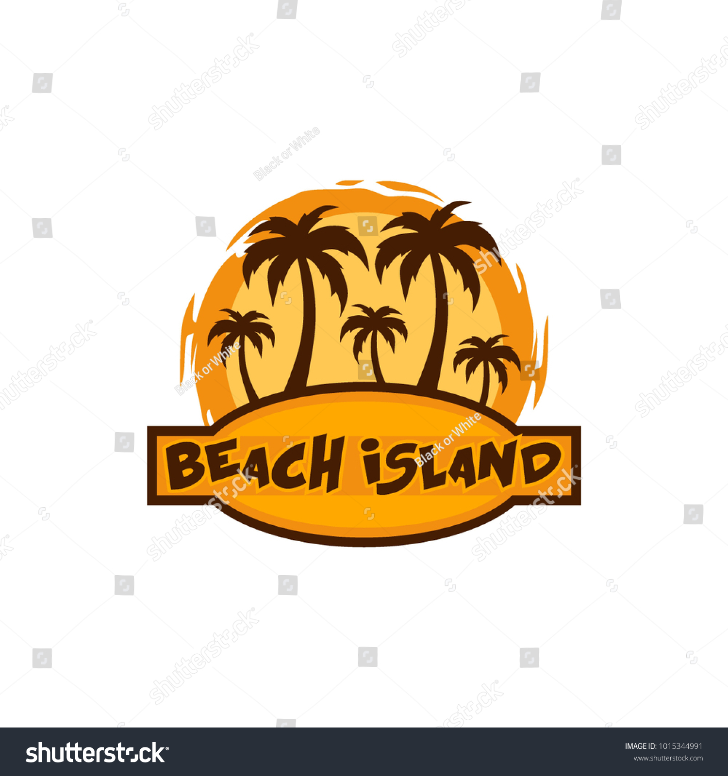 Beach logo vector - Royalty Free Stock Vector 1015344991 - Avopix.com