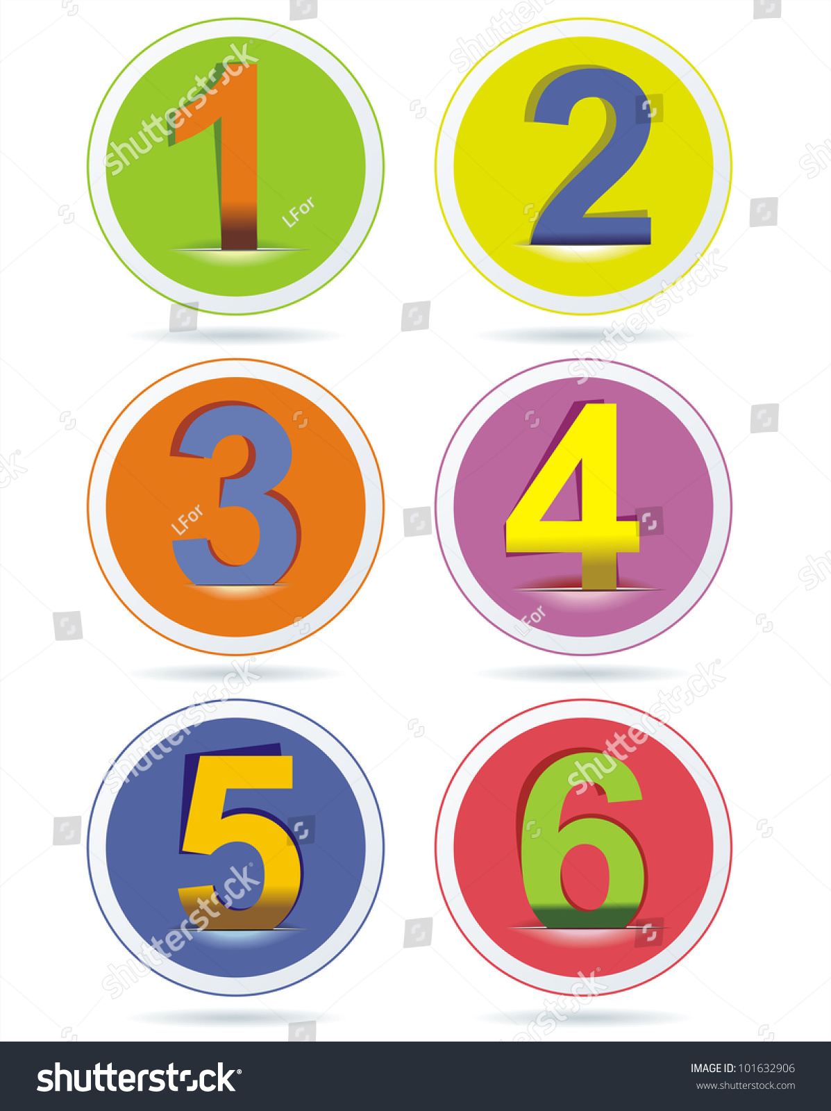 Design template numbered banners. - Royalty Free Stock Vector 101632906 ...