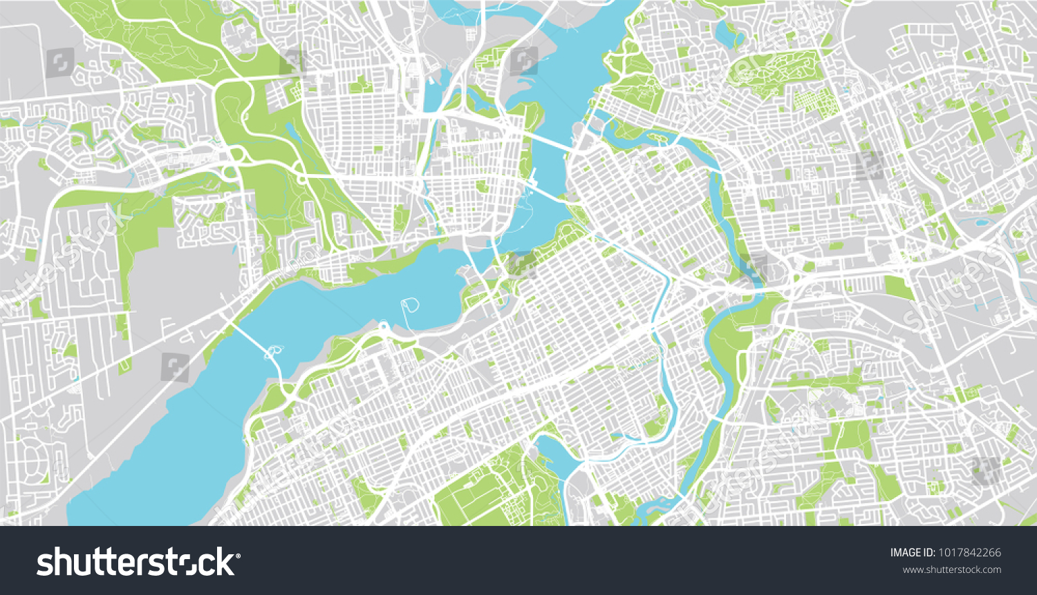 Urban Vector City Map Of Ottawa Canada Royalty Free Stock Vector   Avopix 1017842266 