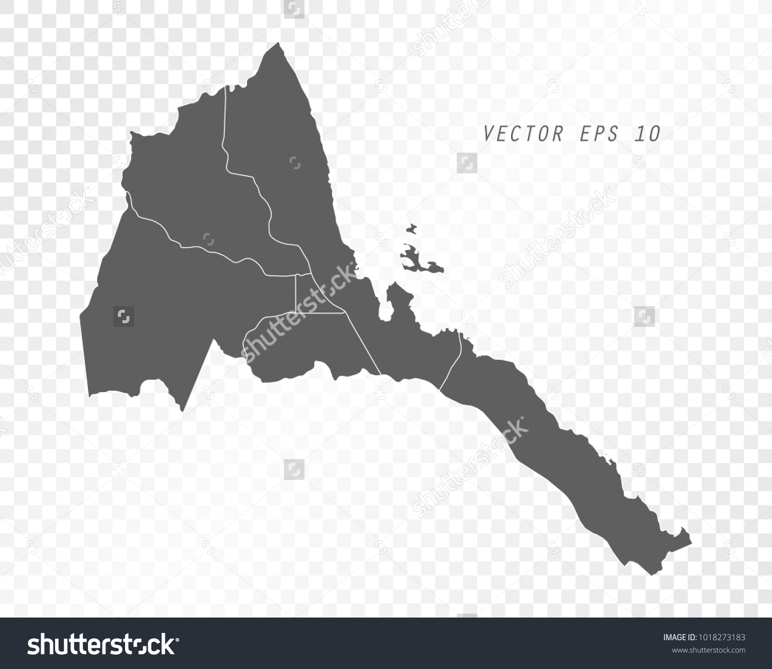 Map Of Eritrea Vector Illustration On Royalty Free Stock Vector   Avopix 1018273183 