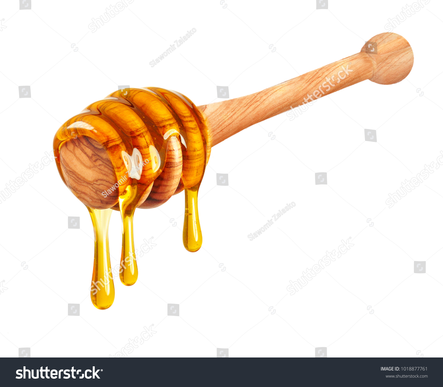 honey dripping isolated on white background #1018877761