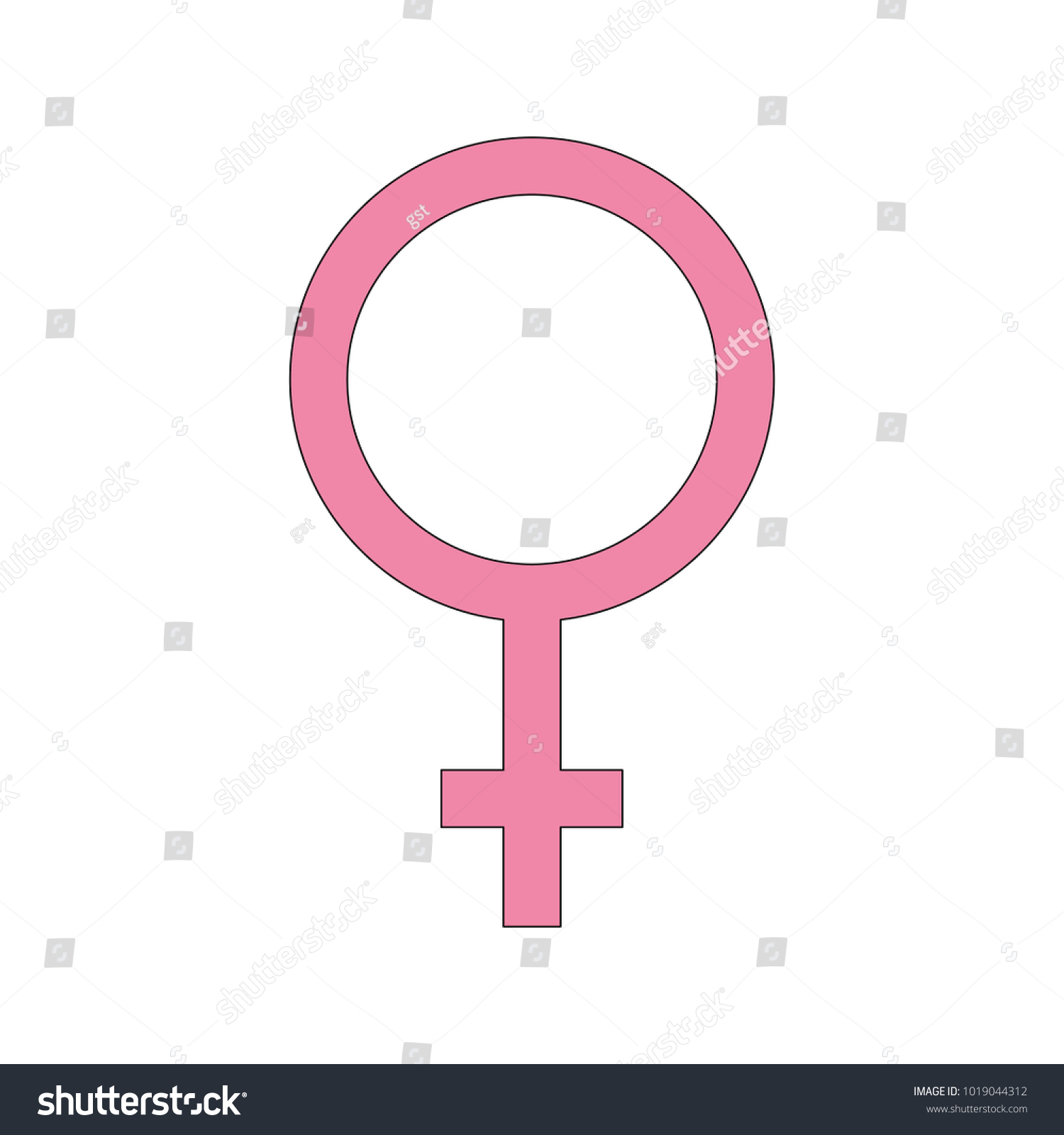 female symbol isolated icon #1019044312