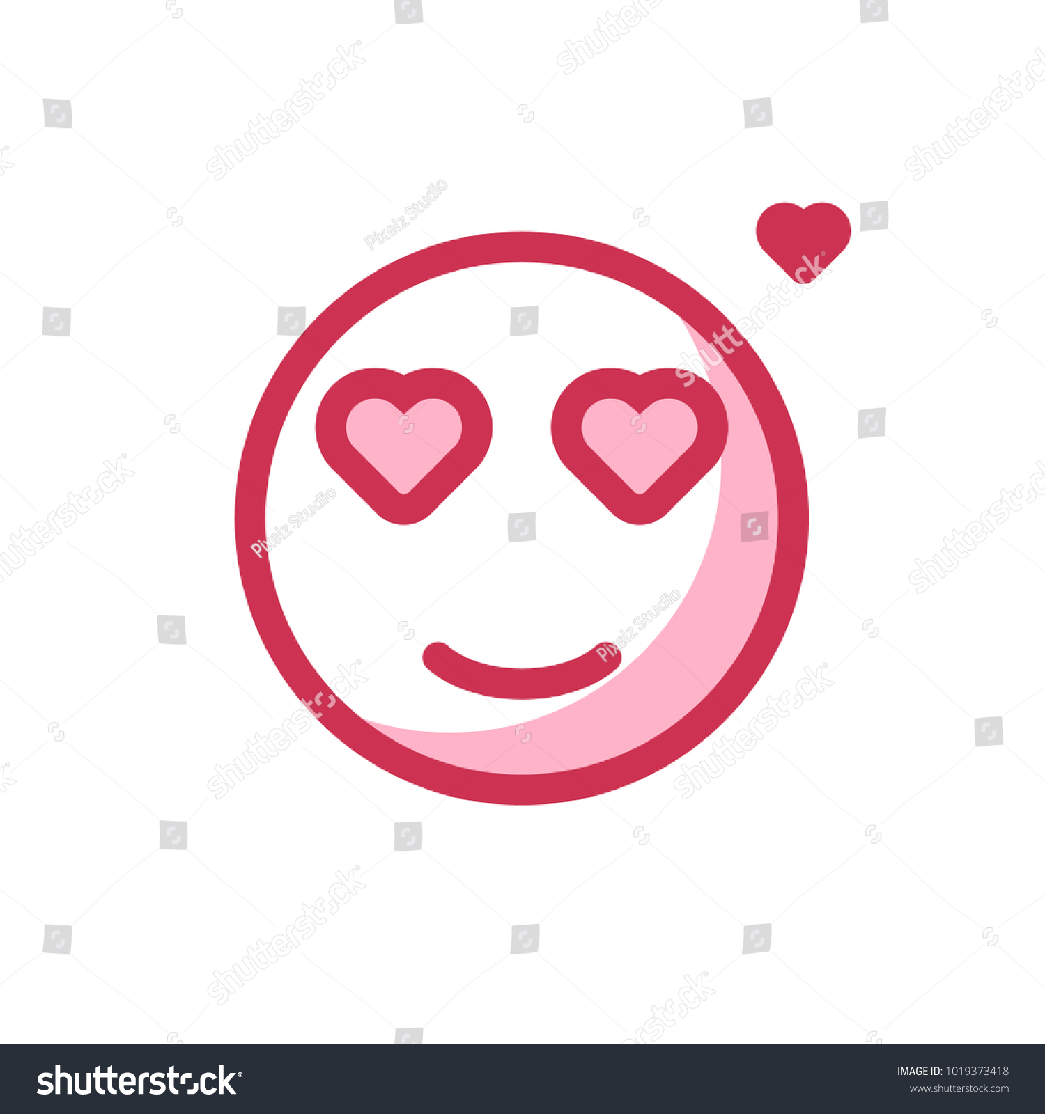 emoticon love outline icon valentine icon #1019373418