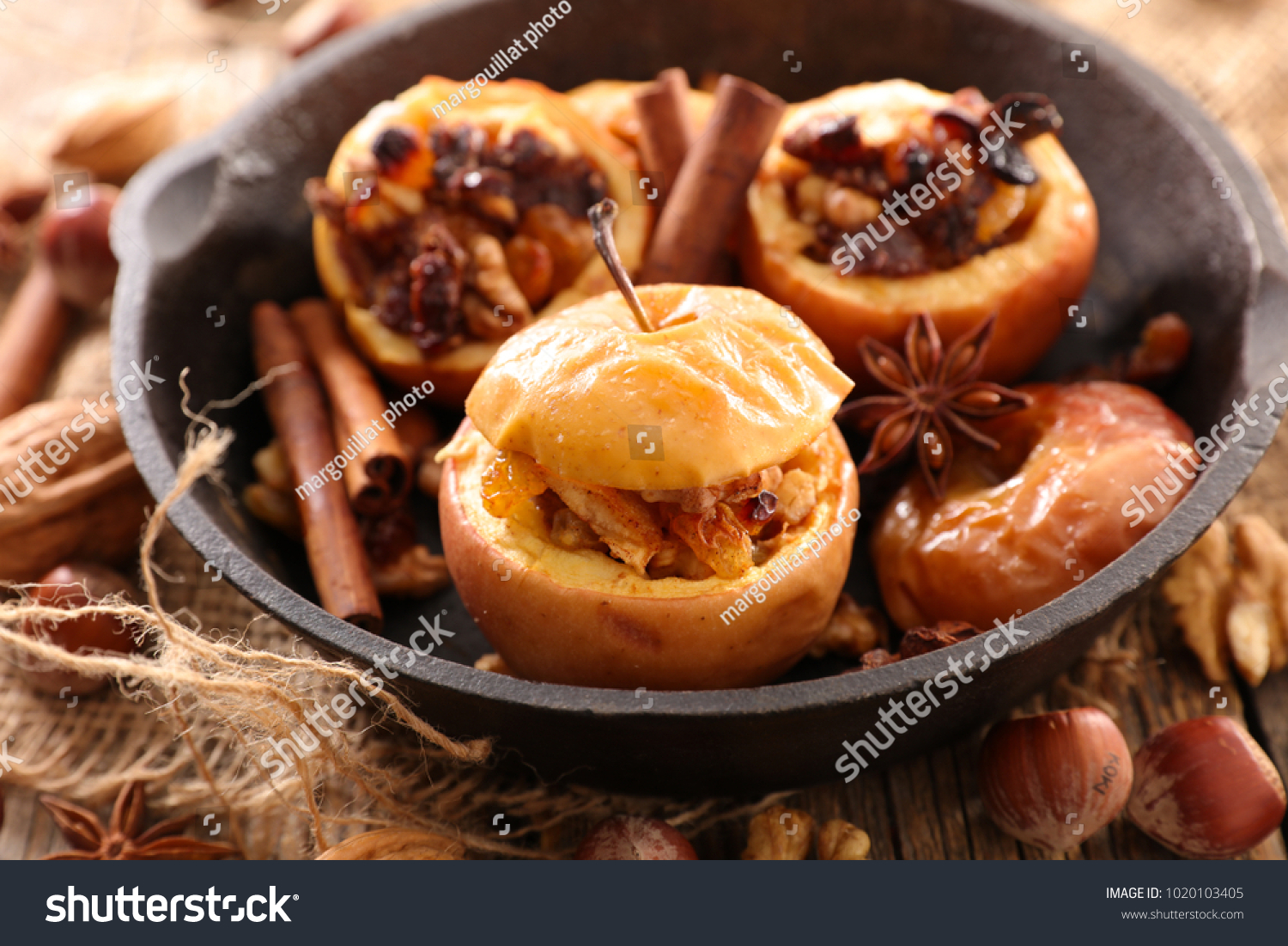 baked apple and nuts #1020103405
