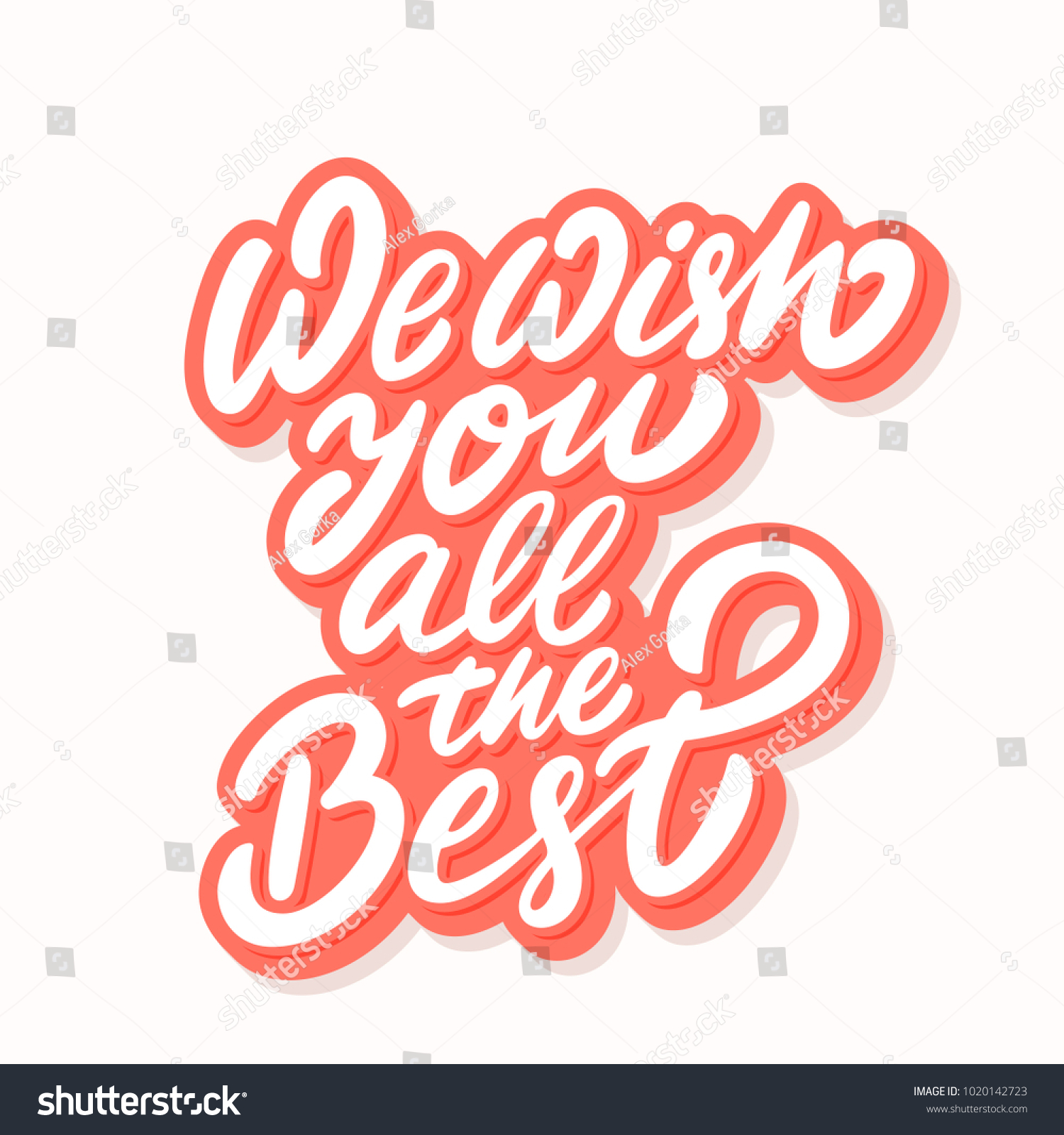 We wish you all the best. Vector lettering. - Royalty Free Stock Vector ...