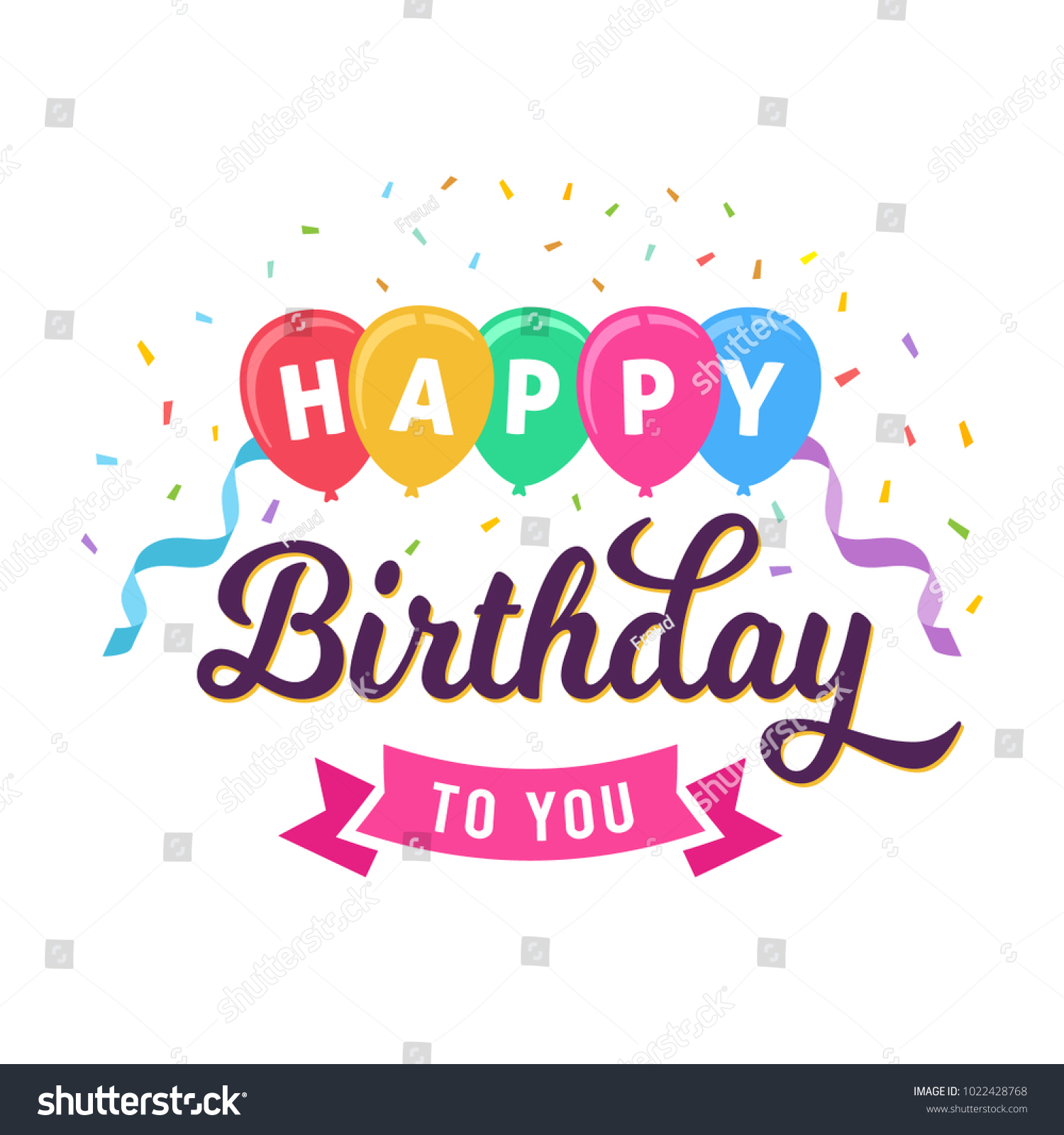 Happy Birthday Card Template Design - Royalty Free Stock Vector ...