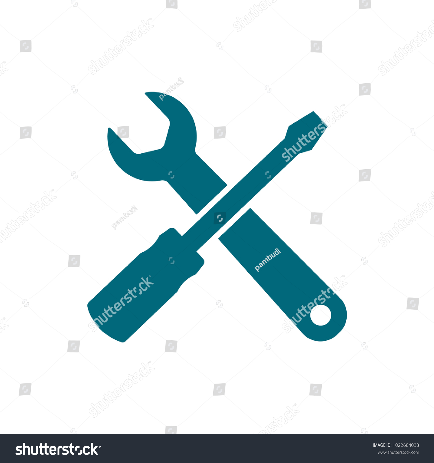 spanner icon and screw driver icon conception - Royalty Free Stock ...