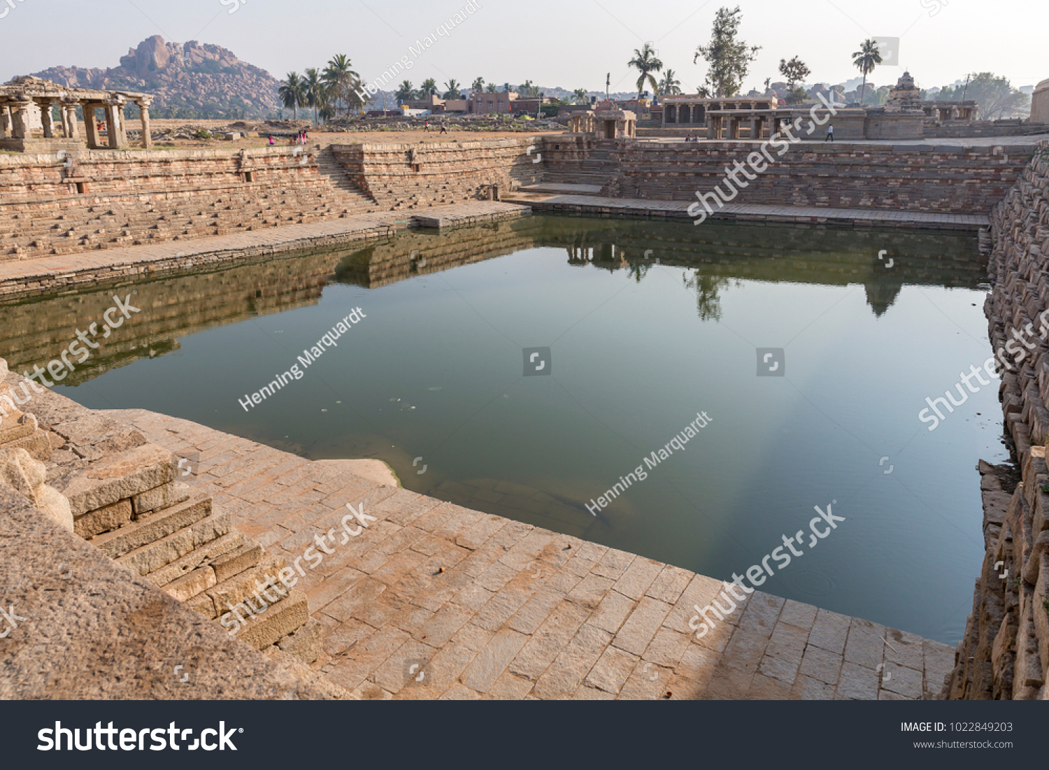 one of the water tanks, Hampi, Karnataka, India #1022849203
