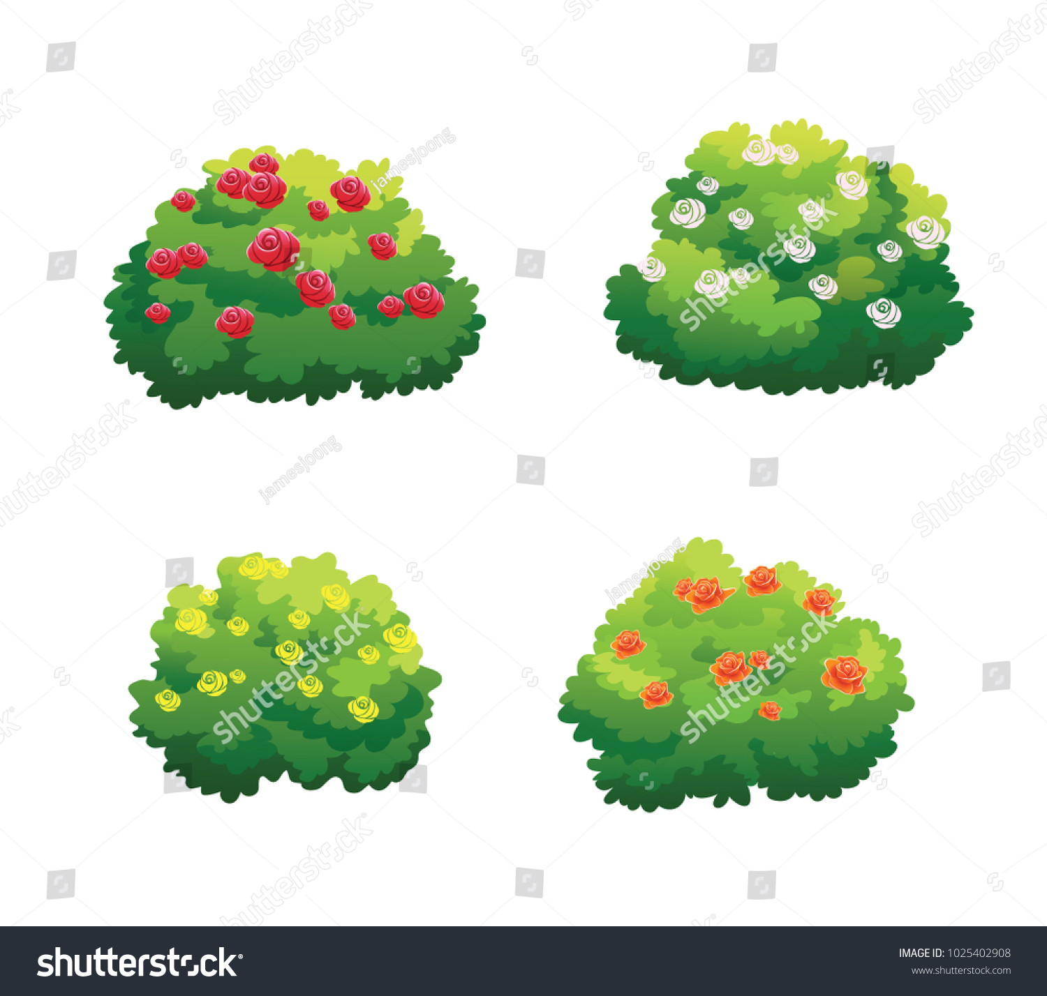 illustration of bush for decorate the garden beautifully. #1025402908