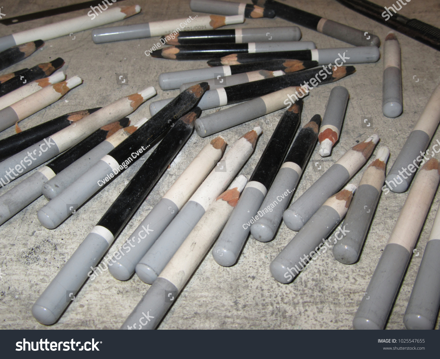 Soft pastel pencils  from artist studio, background, artist magazine, artist materials #1025547655