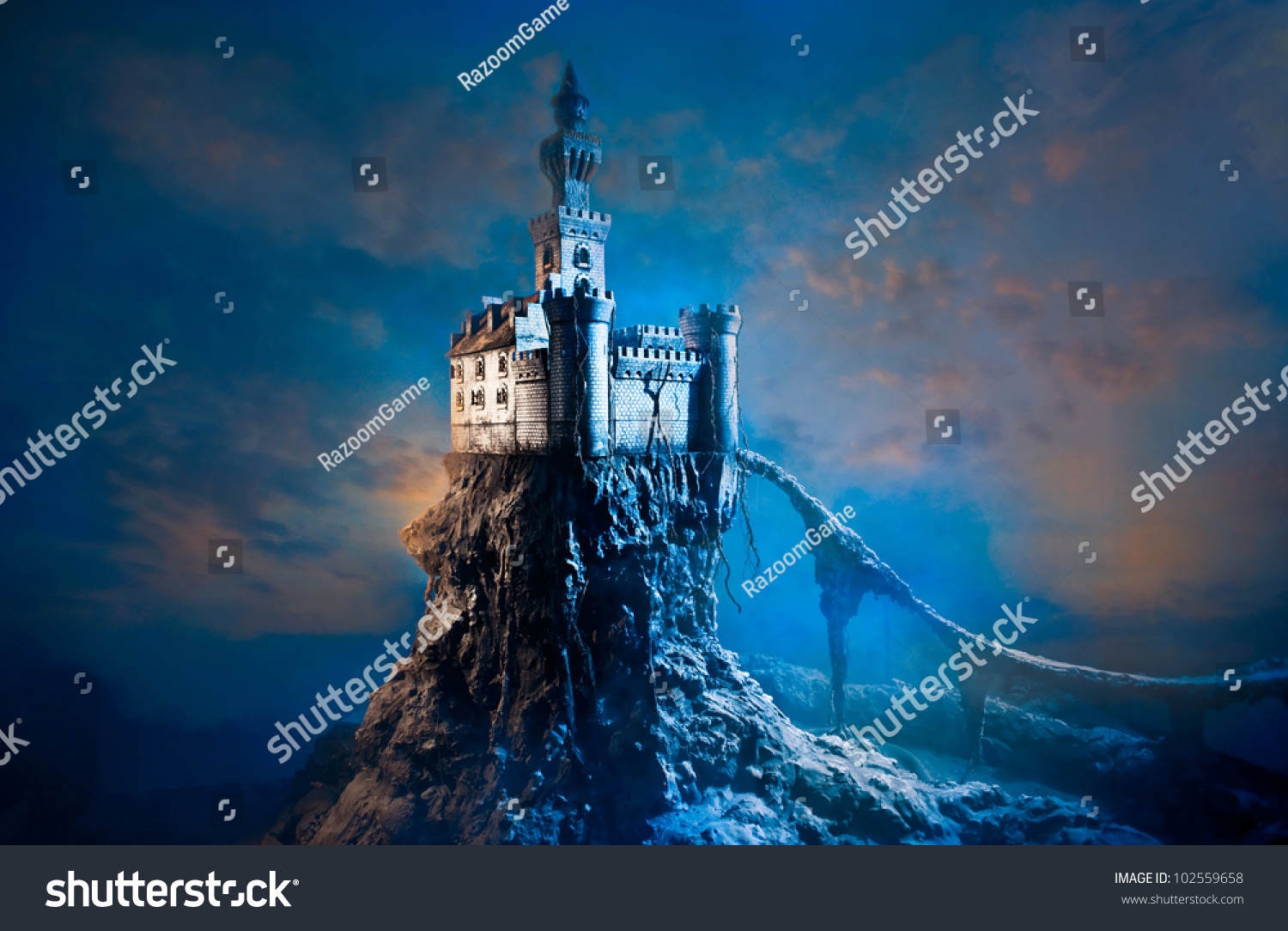 Old castle on the hill #102559658