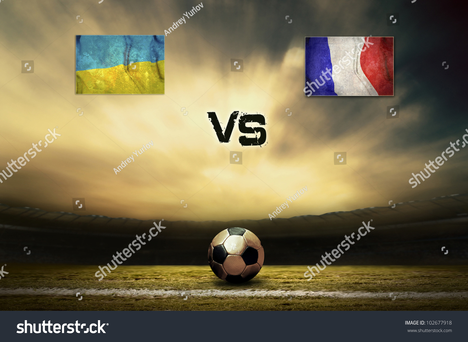 Friendly soccer match between Ukraine and France #102677918