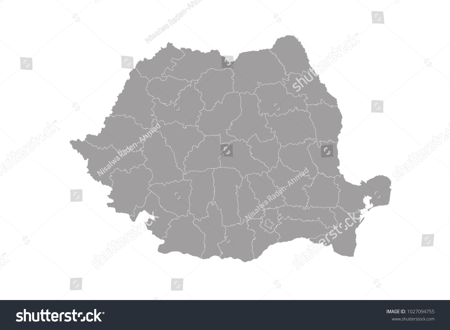 map of romania - Royalty Free Stock Vector 1027094755 - Avopix.com