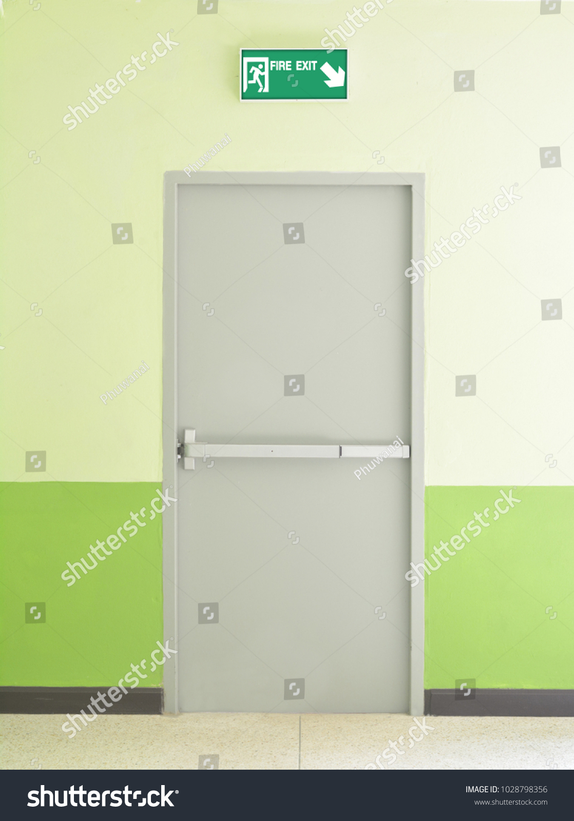 Emergency Exit Door. Fire Exit - Royalty Free Stock Photo 1028798356 